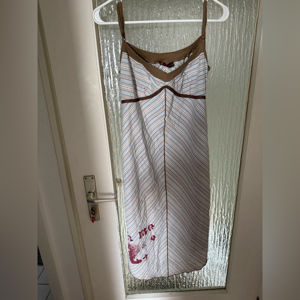 Striped Brown and White Nightgown